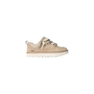 UGG Beige Suede Leather Chunky Women's Sneakers